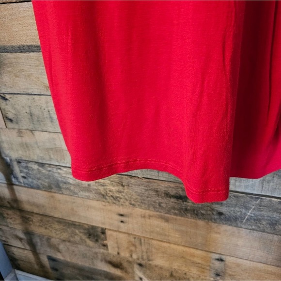 SALE-Everly women's red simple red dress shirt size large - Picture 6 of 10